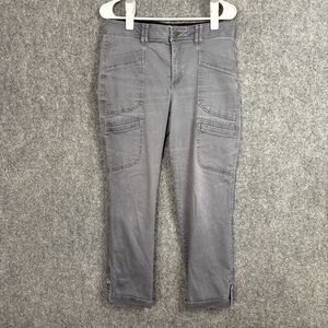 Democracy Pants Womens Size 10 Grey Roll Tab Hem Ankle Cargo Modern